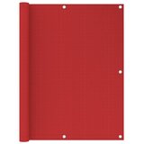 Balkonski zastor crveni 120 x 500 cm HDPE | Eponuda.ba