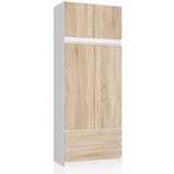 AKORD OMARA S 90 cm 2 VRATA 2 Predali PK BELO / SONOMA, (21713774) Cene