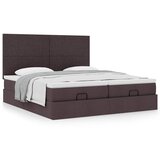 vidaXL Otomanski posteljni okvir z vzmetnicami rjav 180x200 cm blago Cene