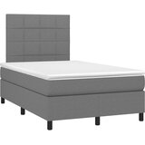  box spring s madracem LED tamnosivi 120 x 190 cm tkanina | shoptok.hr