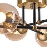  Prislonjen luster MALENA 6xE14/5W/230V zlatna/crna/dimljeno bež | Eponuda.com