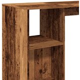  Barski stol s policom boja staro drvo 124x46x103,5 cm drveni | shoptok.hr