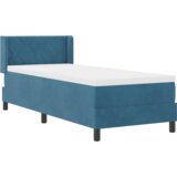 Box Spring Krevet s Madracem Tamnoplavi 80x200 cm Baršun | shoptok.hr