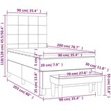  s oprugama i madracem tamnosivi 90x200 cm od tkanine | shoptok.hr