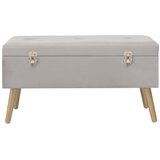 The Living Store Klop s prostorom za shranjevanje 80 cm siv žamet - Klop, (21493877) | Shoptok.si