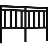  Uzglavlje za krevet crno 146 x 4 x 100 cm od masivne borovine | shoptok.hr