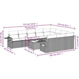 vidaXL 11-dijelni set vrtnih sofa od poliratana s jastucima smeđi | shoptok.hr