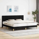  Okvir za krevet s uzglavljem Crna 200 x 200 cm Tkanina - Crna 200 x 200 cm | shoptok.hr