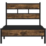  Okvir kreveta bez madraca s uzglavljem boja hrasta 100 x 190 cm | shoptok.hr
