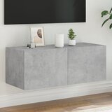 vidaXL TV ormarić s LED svjetlima siva boja betona 80x35x31 cm Cijene