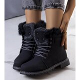 Gemre Black insulated ankle boots with fur Rosmina | Shoptok.si