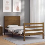  Kreveta s uzglavljem boja meda 90x200 cm od masivnog drva | shoptok.hr