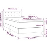  Box spring postelja z vzmetnico LED taupe 80x200 cm blago, (20900043) | Shoptok.si
