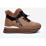 Boto Fur Platform Sports Shoes Dark Beige Jamarie | ePonuda.com