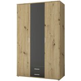 CARRYHOME omara s klasičnimi vrati, barve grafita, hrast artisan | Shoptok.si