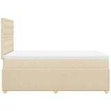  Krevet s oprugama i madracem krem 120 x 200 cm od tkanine | shoptok.hr