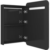  LED kupaonski ormarić s ogledalom sjajni crni 60 x 11 x 80 cm | shoptok.hr