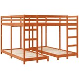  Trokatni krevet Vosak smeđa 200 x 200 cm Čvrsto borovo drvo | shoptok.hr