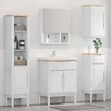  Set namještaja za kupaonicu s ladicama Zidne FLORO 4 pcs Bijelo | shoptok.hr