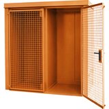 eurokraft pro Ognjevaren zabojnik za plinske jeklenke s predelno steno, za 28 jeklenk s Ø 230 mm, oranžne barve | Shoptok.si