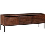 TV ormar boja meda 110 x 30 x 36 cm Masivno bagremovo drvo | shoptok.hr