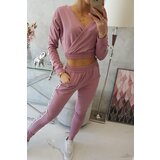 Kesi Set with decorative stripes in dark pink | shoptok.hr