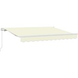  Skrovita tenda Krema 300 x 200 cm tkanina - Krem (bijeli okvir) 3 x 2 m Ručna | shoptok.hr