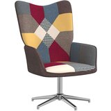  Stolica za opuštanje s osloncem za noge patchwork od tkanine - Siva 1 Sa naslonom za noge | shoptok.hr