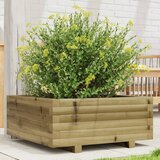 vidaXL Vrtno cvetlično korito 60x60x26,5 cm impregnirana borovina | Shoptok.si