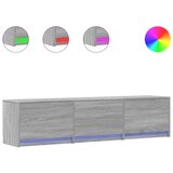 Maison Chic TV omarica - TV stojalo - Televizijska omarica z LED siva sonoma 165x34x40 cm inženirski les, (21701146) Cene