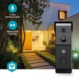 Nedis Wi-Fi videodomofon z dvojnim objektivom 4MP 2x 1080p z nočnim vidom IPX54, Črna, (5000277347) | Shoptok.si
