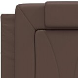  Okvir za krevet Viana bez madraca smeđi 140x190 cm od umjetne kože | shoptok.hr