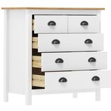  Komoda Hill bijela 79 x 40 x 80 cm od masivne borovine | shoptok.hr