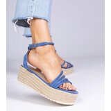 Gemre Blue platform espadrille sandals Panola | Shoptok.si