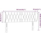  Uzglavlje s ušima crno 163x23x78/88 cm od tkanine | shoptok.hr