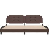  Okvir za krevet s uzglavljem smeđi 200x200 cm od umjetne kože | shoptok.hr