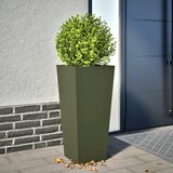 vidaXL Vrtno korito olivno zelena 35x35x75 cm jeklo Cene