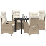  Set za blagovanje u vrtu s jastučićima Bež Poly rattan | shoptok.hr
