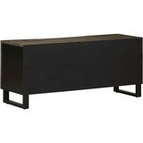 TV ormarić crni 105 x 33 x 46 cm od masivnog drva manga | shoptok.hr