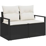  Set sofe 6 kom. Crna i krem-bijela Poli Rattan i čelik | shoptok.hr