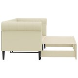  Dnevni krevet na razvlačenje krem 90 x 200 cm od umjetne kože | shoptok.hr