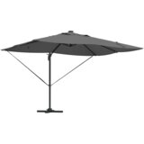 vidaXL Cantilever Roma senčilo z LED antracit 352x251x265 cm aluminij | Shoptok.si