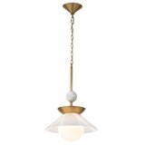 Quintiesse QN-SAUCER-1P-M-AB-OPAL-Luster na stalku SAUCER M 1xE27/40W/230V zlatna | Eponuda.com
