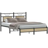  Posteljni okvir brez vzmetnice hrast 150x200 cm inženirski les, (21829132) | Shoptok.si