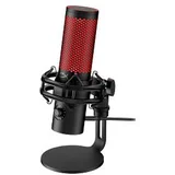 Mikrofon HyperX 2 QuadCast črno rdeč, za PC, PS5 ali Mac, vgrajen nosilec proti vibracij