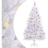  Umjetno božićno drvce s nogom Bijelo 240 cm PVC i čelik | shoptok.hr