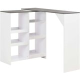  Barski stol s pomičnom policom bijeli 138 x 39 x 110 cm | shoptok.hr