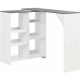  Barski stol s pomičnom policom bijeli 138 x 39 x 110 cm