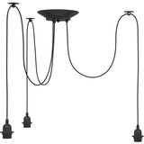 VISILICA s 3 grla E27 crni metal | shoptok.hr