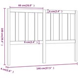  Uzglavlje za krevet boja meda 146 x 4 x 100 cm masivna borovina | Eponuda.ba